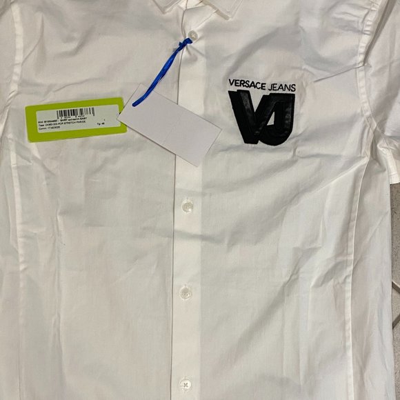 VERSACE JEANS COUTURELOGO-EMBROIDERED SHIRT!!